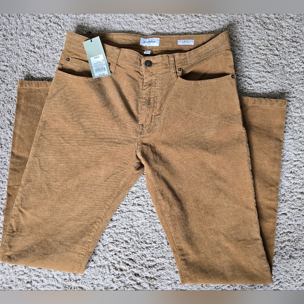 NWT Goodfellow & Co Men's Brown Corduroy Pants SZ. 34x32